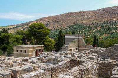 Zdjęcie ruin pałacu w Knossos