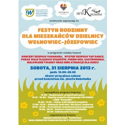 Festyn rodzinny dla mieszkańców dzielnicy Wełnowiec-Józefowiec.