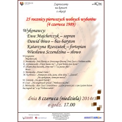 Koncert z okazji 25 rocznicy pierwszych wolnych wyborów (4 czerwca 1989)