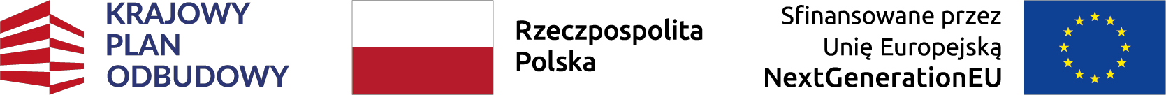 logotypy KPO, finansowania przez UE oraz flaga Rzeczypospolitej Polskiej logotypy KPO, finansowania przez UE oraz flaga Rzeczypospolitej Polskiej