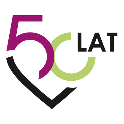 Logo obchodów 50 lat MDK Koszutka